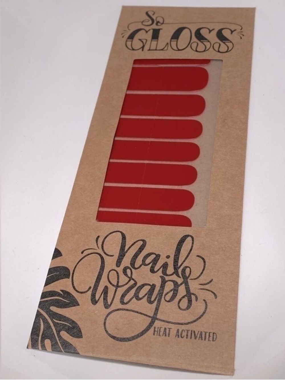 SO GLOSS Red Nail Wraps Heat Activated Made in Buffalo NY 5⭐️ Reviews